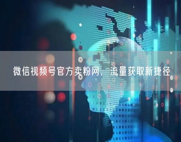 微信视频号官方卖粉网，流量获取新捷径